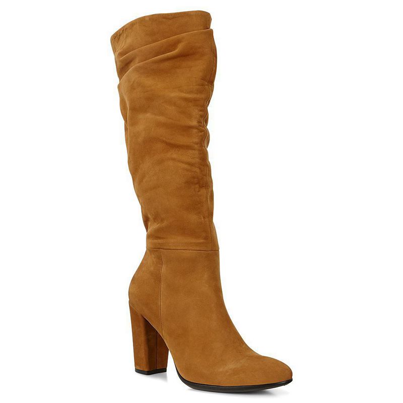 Botas A Media Pierna Ecco Shape 75 Block Para Mujer,Amarillo,410293-FZW